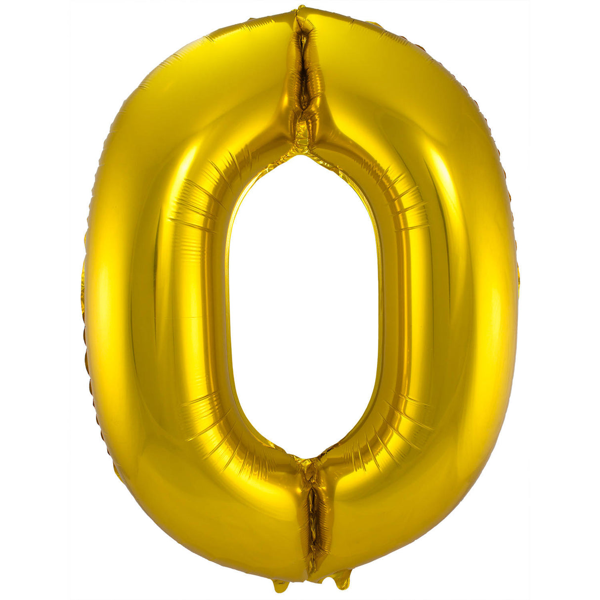 0 Shaped Number Foil Balloon Gold (86 cm)