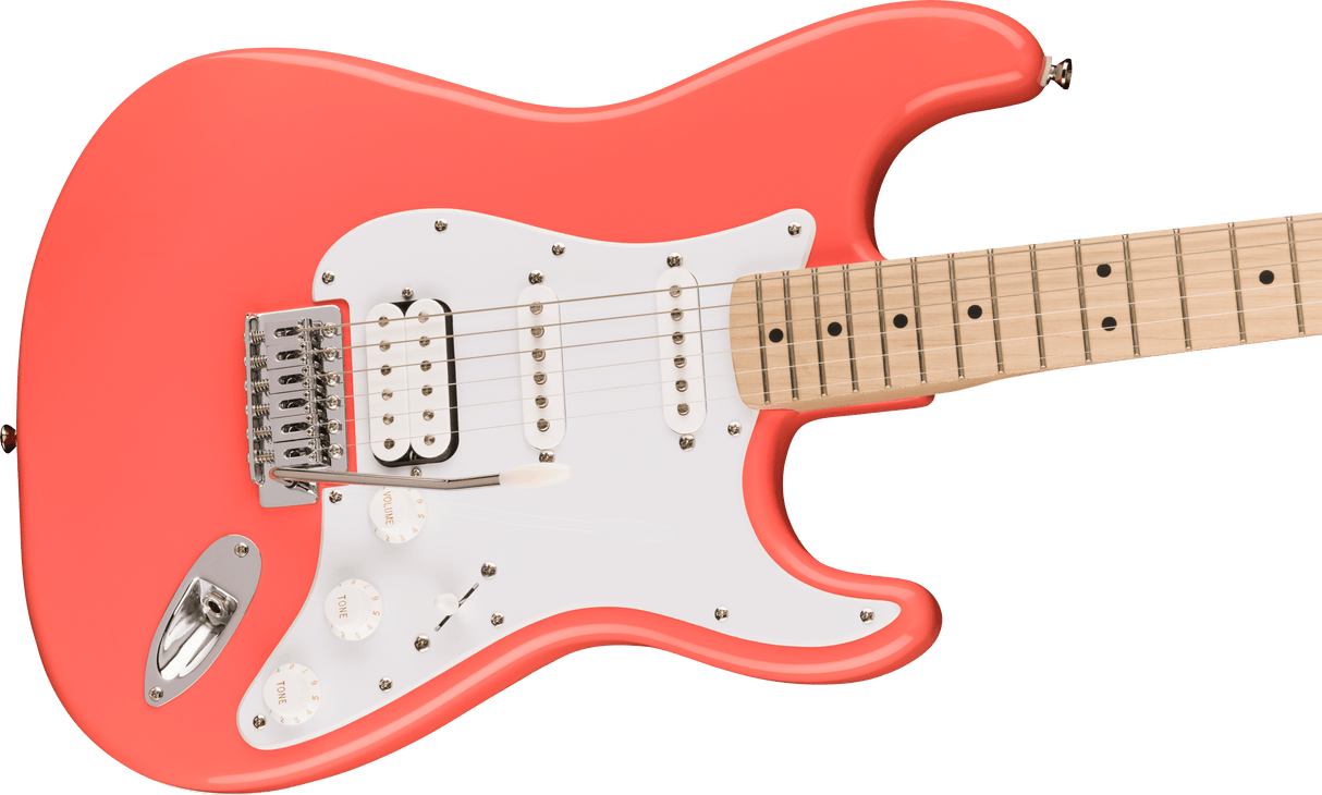 Fender Squier Sonic Stratocaster HSS Electric Guitar Starter Kit (Tahitian Coral)