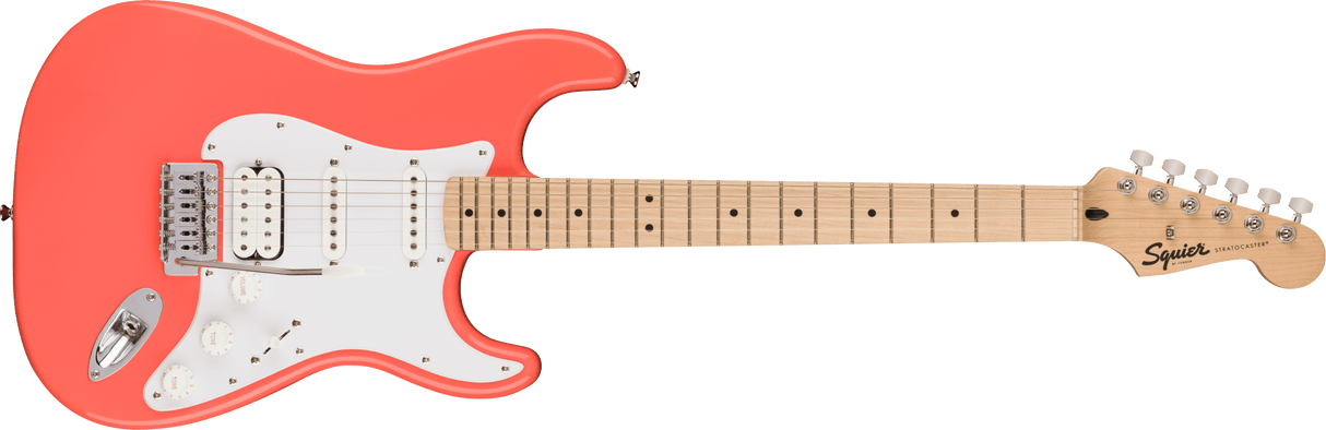 Fender Squier Sonic Stratocaster HSS Electric Guitar Starter Kit (Tahitian Coral)