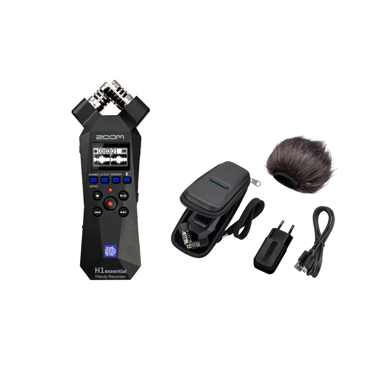 Zoom H1e Essential Handy Recorder + Accessory Package