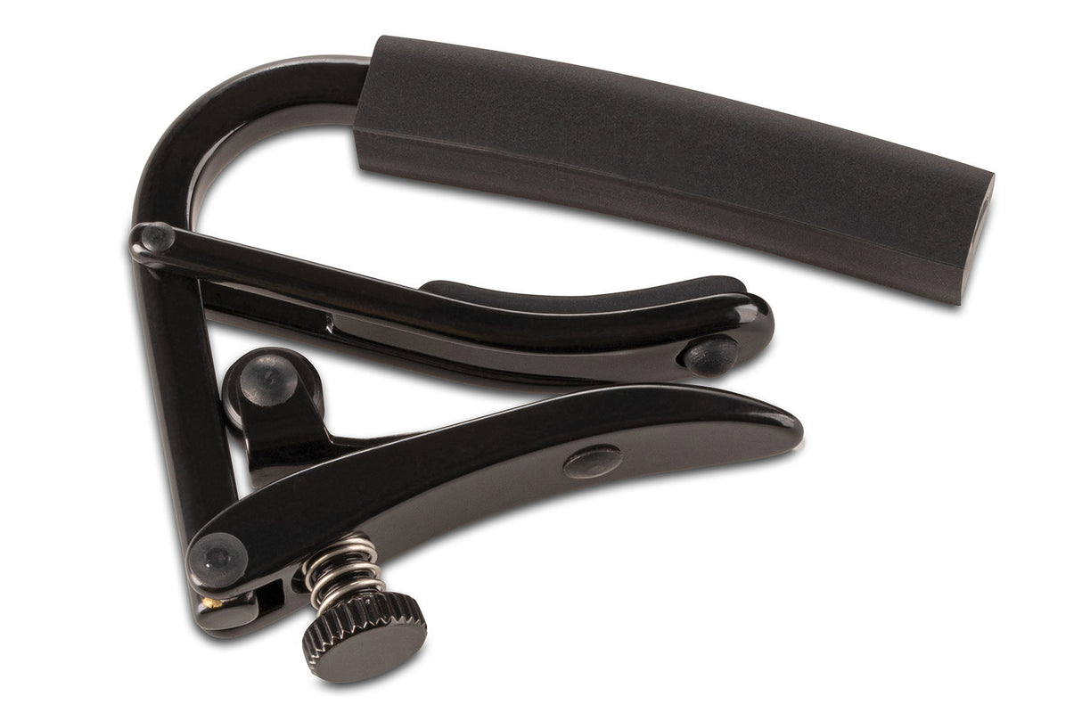 Shubb capo Standard Capo - electric guitar, 7.25" radius, black (C4k)