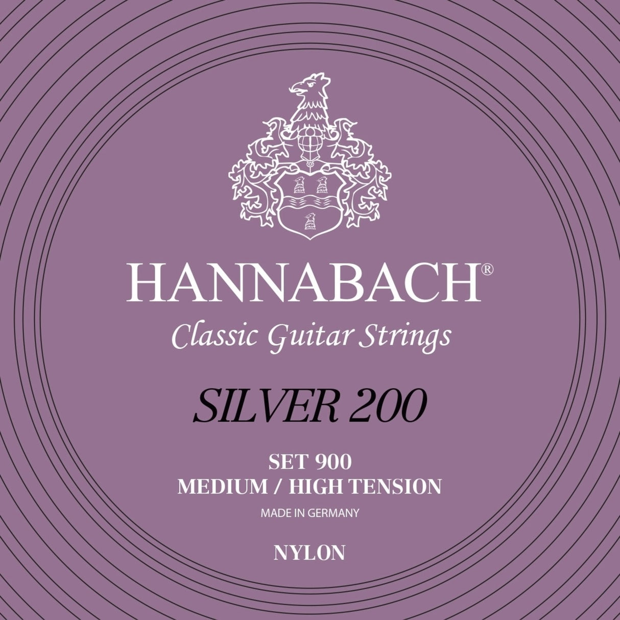 Hannabach Strings for classical guitar Series 900 Medium/High Tension Silver 200 - Set medium high (900MHT)