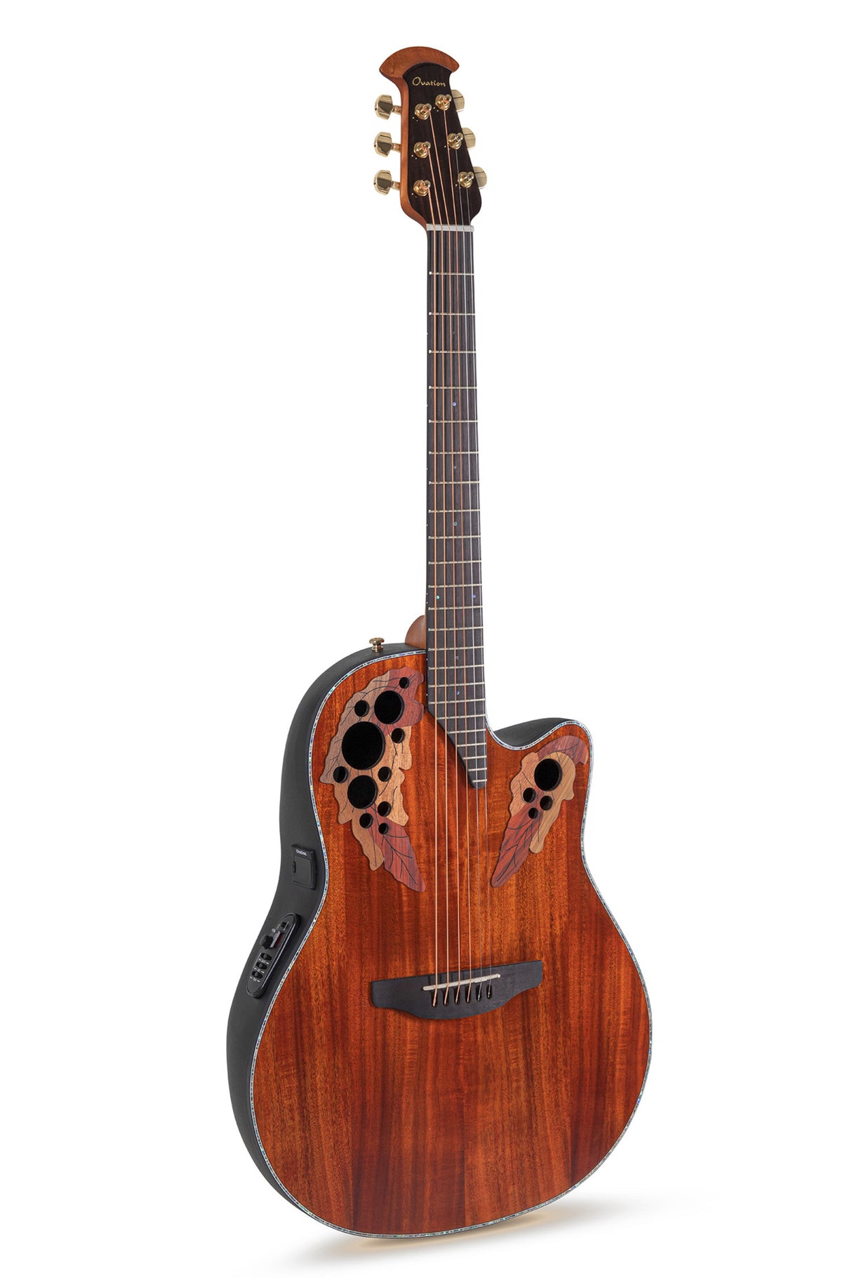 Ovation E-Acoustic Guitars Celebrity Elite Plus Mid Cutaway - Figured Koa (CE44P-FKOA-G)