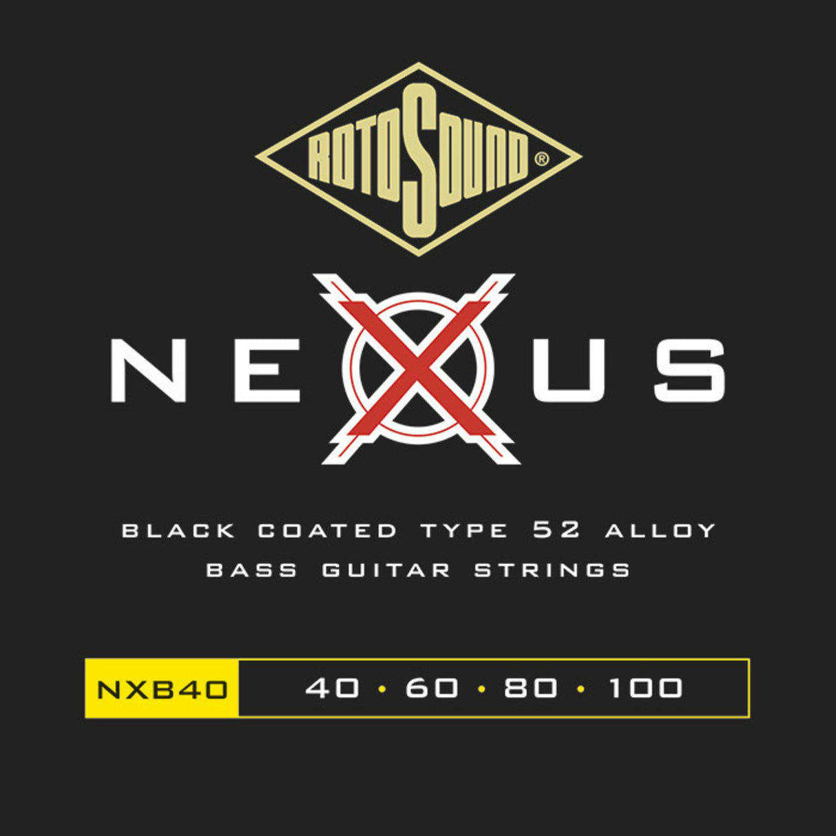 Rotosound E-Bass Strings Nexus Coated - 4-string hybrid set 40-100 (NXB40)