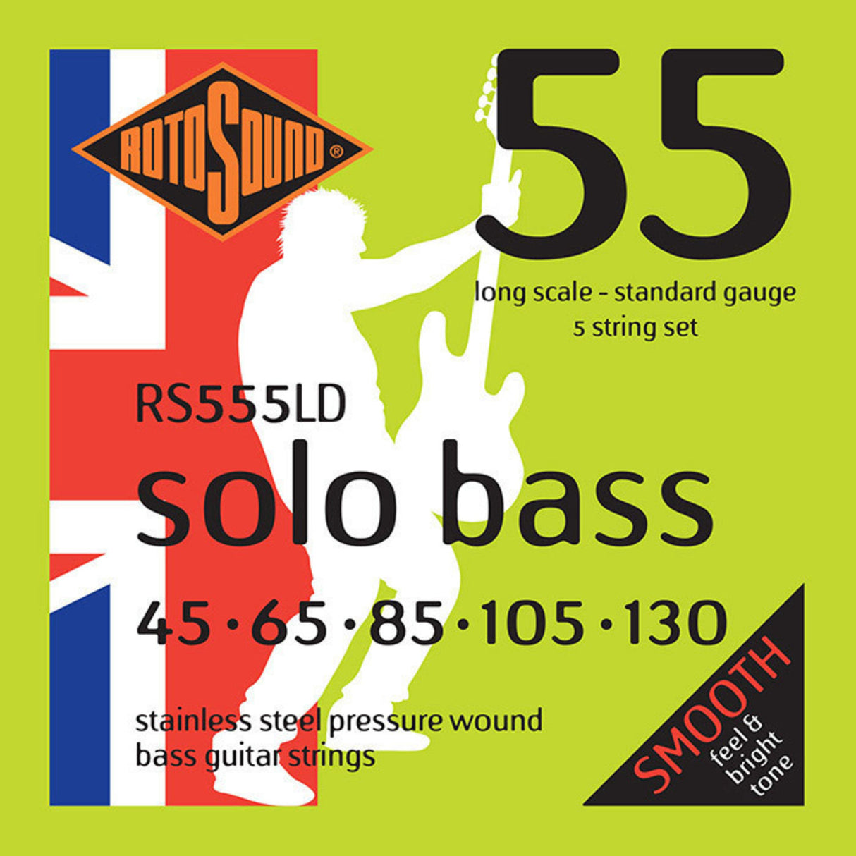Rotosound E-Bass strings Solo Bass 55 - set 5-string standard 45-130 (RS555LD)