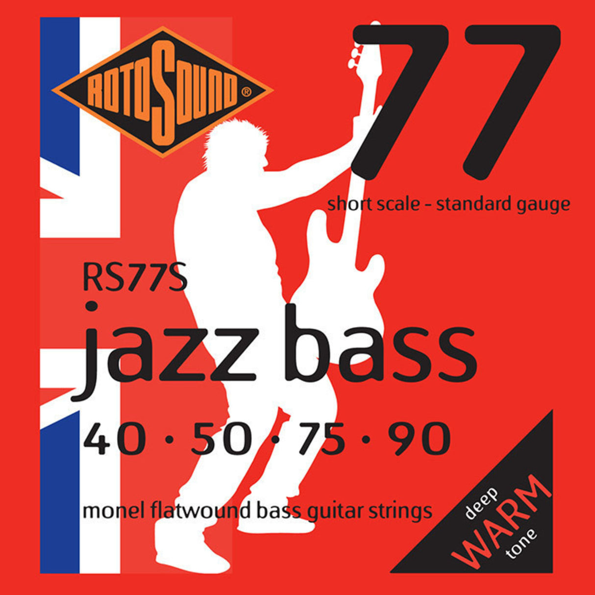 Rotosound Jazz Bass strings Jazz Bass 77 - 4-string set, Short 40-90 //Short scale length (30"/760mm) (RS77S)