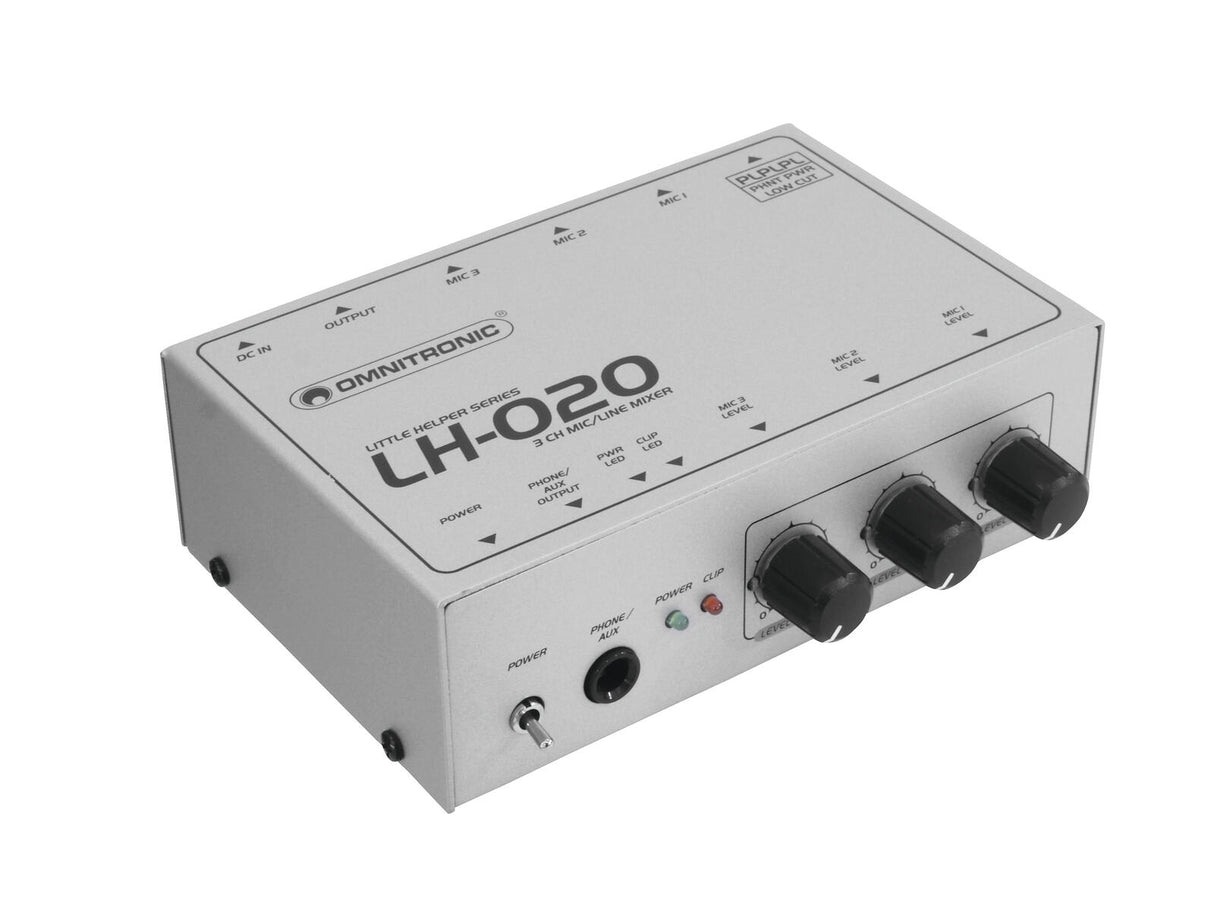 OMNITRONIC LH-020 3-channel Mic Mixer