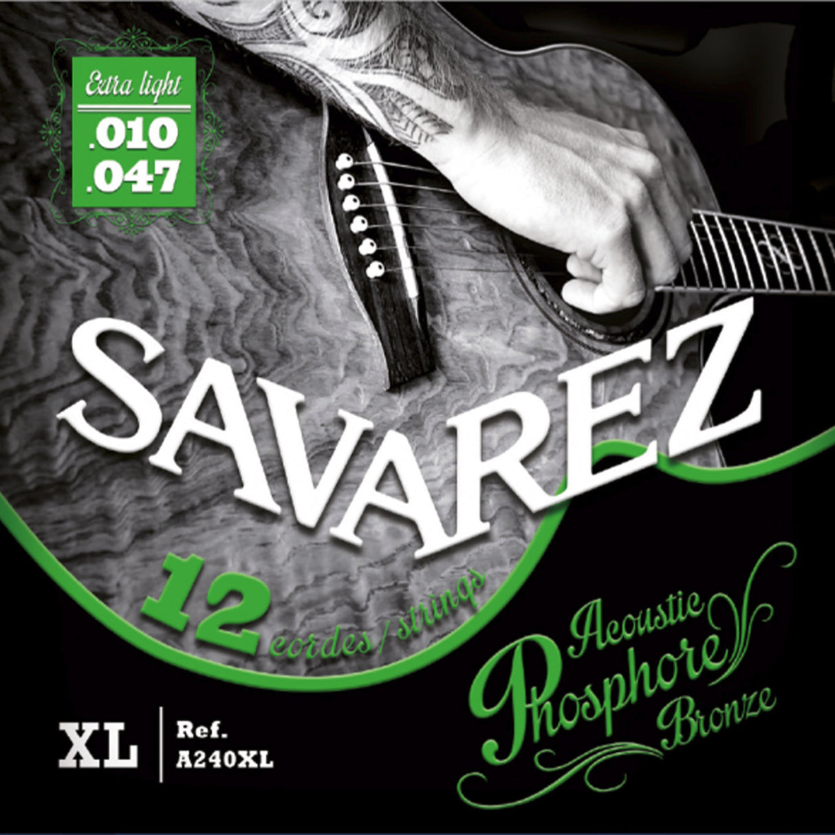 Savarez Strings for Acoustic Guitars Acoustic - 12.str. Ex-Light .010 (A240XL)