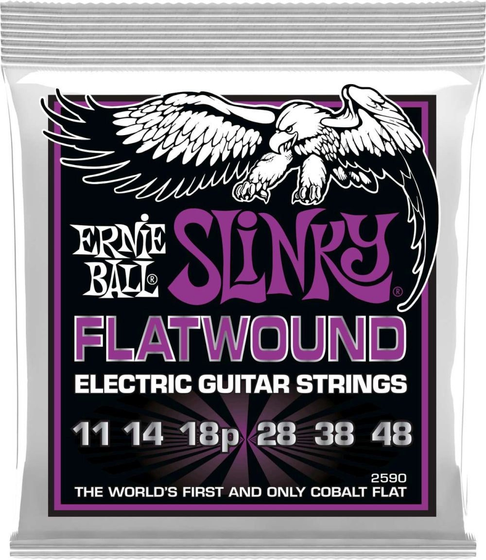 Ernie Ball 2590 Flatwound Power Slinky Electric Guitars