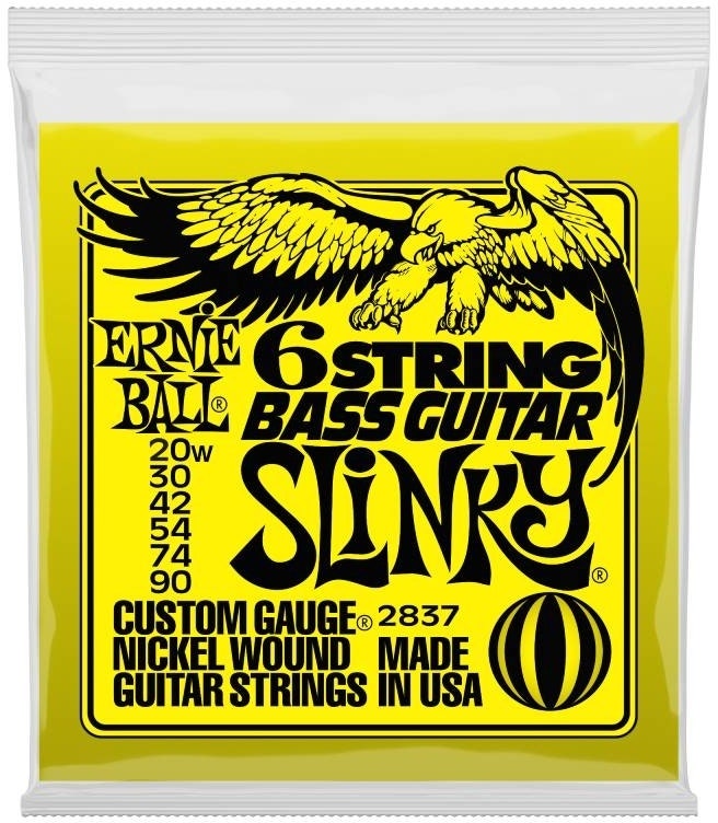 Ernie Ball 2837 6-String Bass Guitars Slinky Nickel