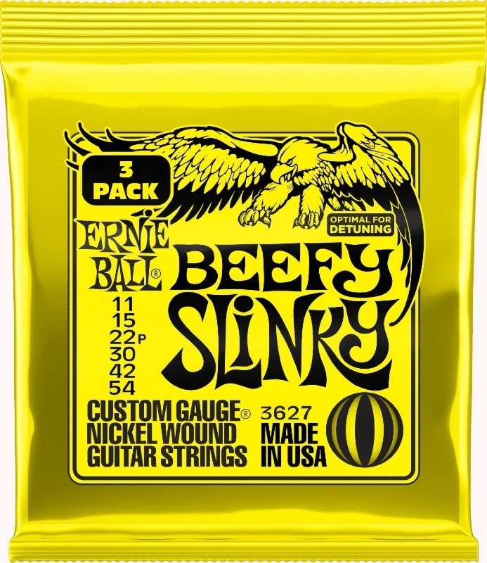 Ernie Ball 3627 Beefy Slinky Nickel 3-Pack