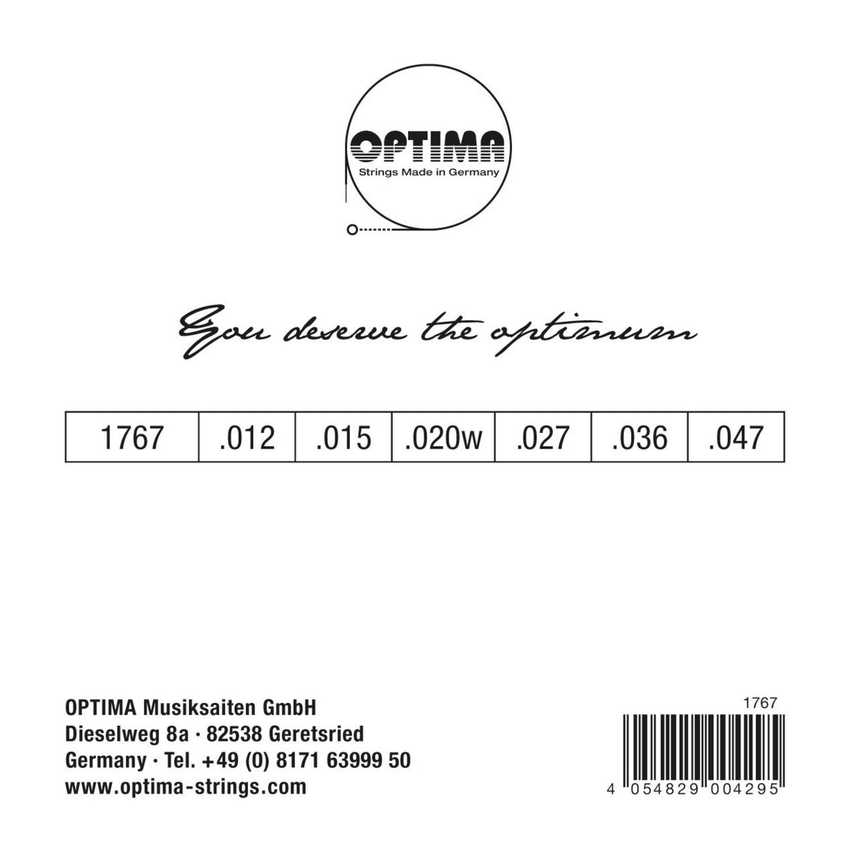 Optima Strings for Acoustic Guitars Bergfee - Set (1767)