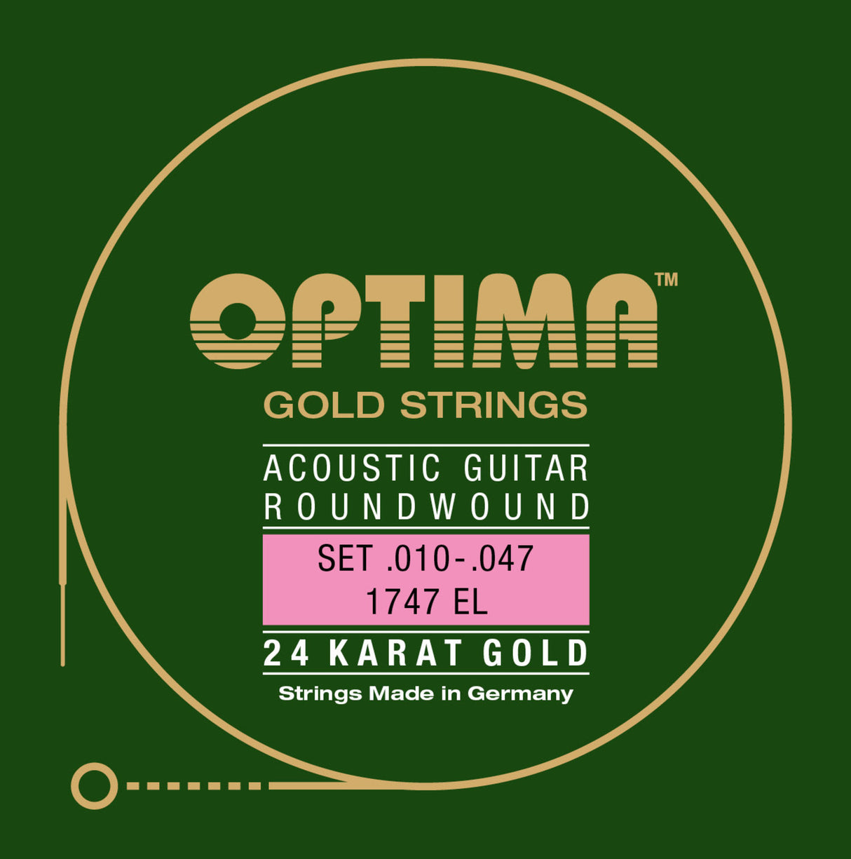 Optima Strings for Acoustic Guitars Gold strings - Set (1747EL)