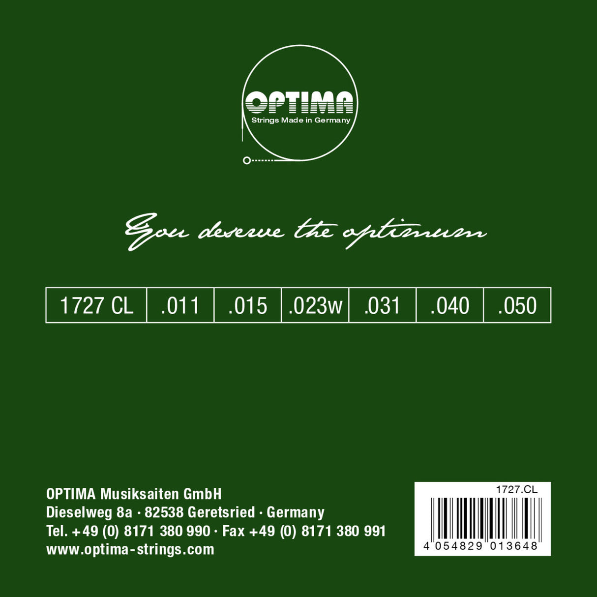 Optima Strings for Acoustic Guitars Bronze strings - Custom-light set (1727CL)