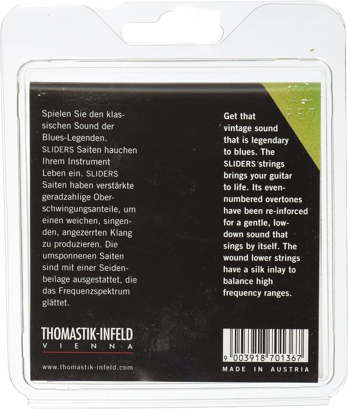 Thomastik-Infeld Strings for E-guitar Sliders Blues Series - Set 010 medium (SL110)