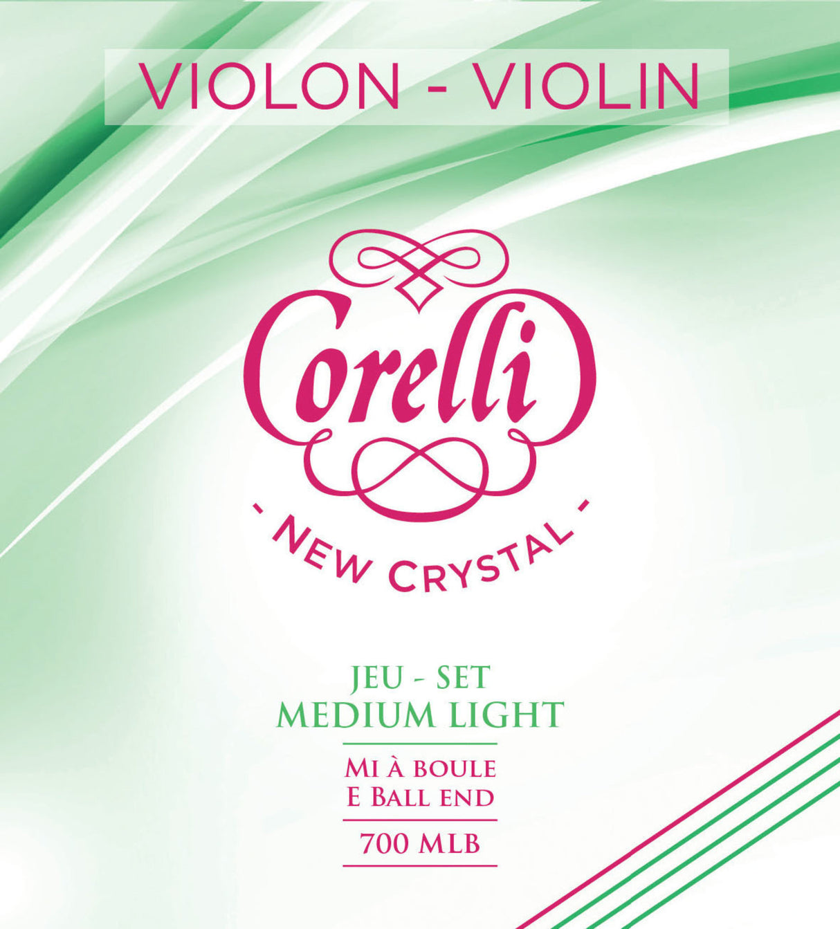 Corelli Violins strings New Crystal - medium-light (700MLB)