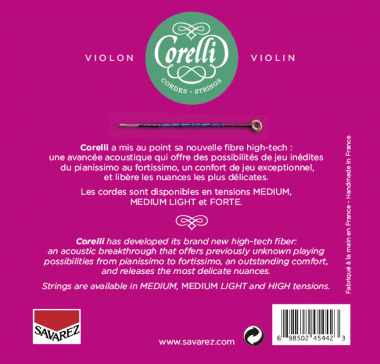 Corelli Violins strings Cantiga - Medium-light (900MLB)