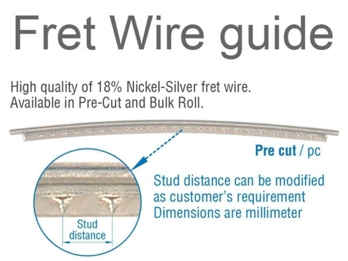 Partsland fretwire nickel silver - b: 2.0 x a: 2.8 mm (Classical Guitars)