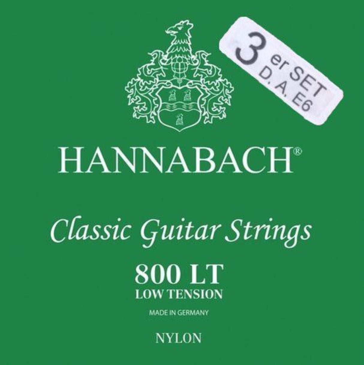 Hannabach strings for classical guitar Series 800 Low Tension silver-plated - set of 3 bass (8007LT)