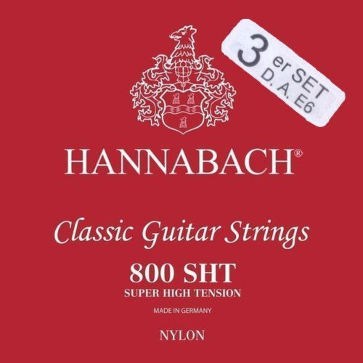 Hannabach strings for classical guitar Series 800 Super High Tension silver-plated - set of 3 bass (8007SHT)