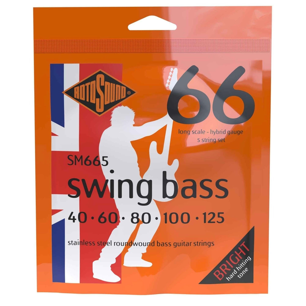 Rotosound E-Bass Strings Swing Bass 66 - Set 5-string Stainless Steel Hybrid 40-125 (SM665)