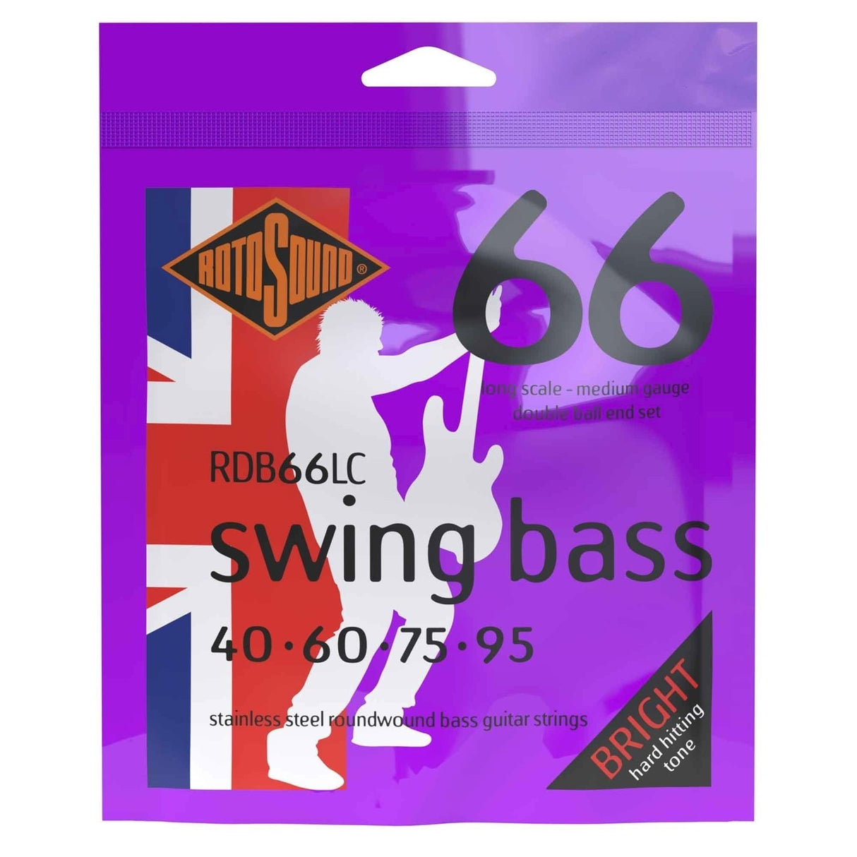 Rotosound E-Bass Strings Swing Bass 66 Double Ball End - Set 4-str. Medium 40-95 Double Ball (RDB66LC)
