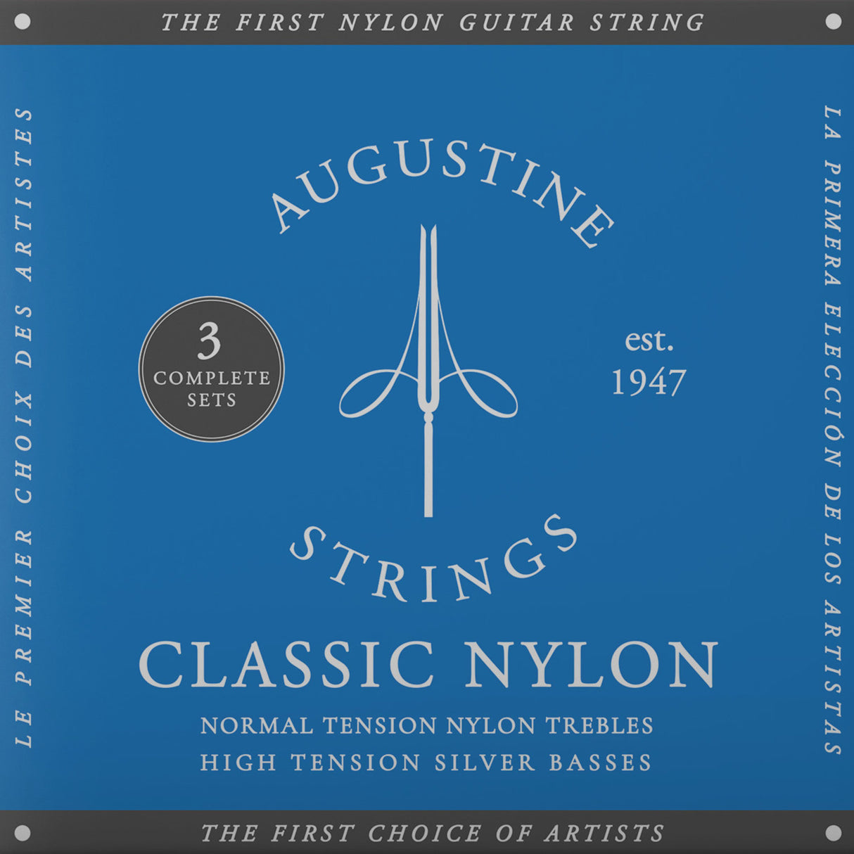 Augustine Strings for classical guitar Classic Label - 3 x Set Classic Blue (normal/high)