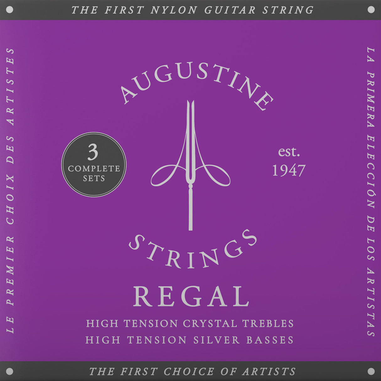 Augustine strings for classical guitar Regal Crystal Nylon high - 3 x set Regal Blue (high/high)