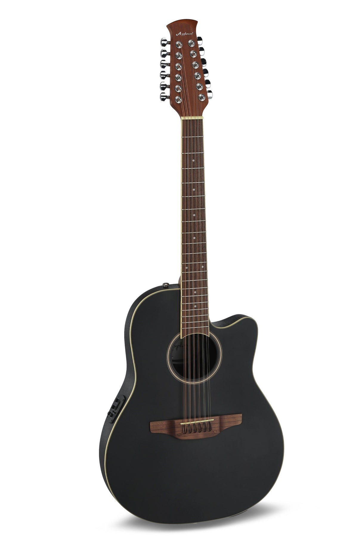 Applause E-Acoustic Guitars AB2412II Mid Cutaway 12-string - Black Satin (AB2412II-5S)