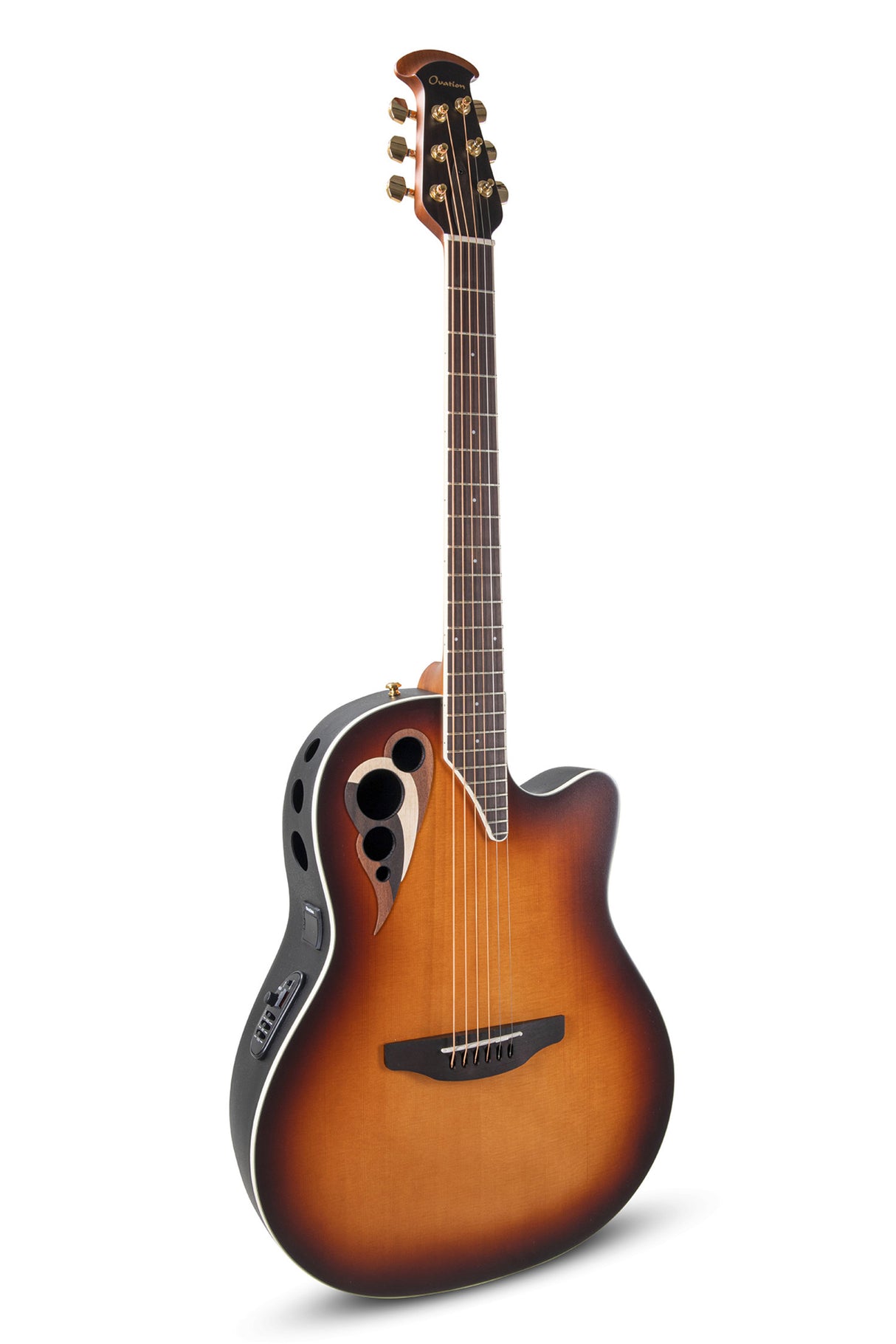 Ovation E-Acoustic Guitars Celebrity Elite Deluxe Deep Contour - Vintage Sunburst Satin (CDX40-1-G)