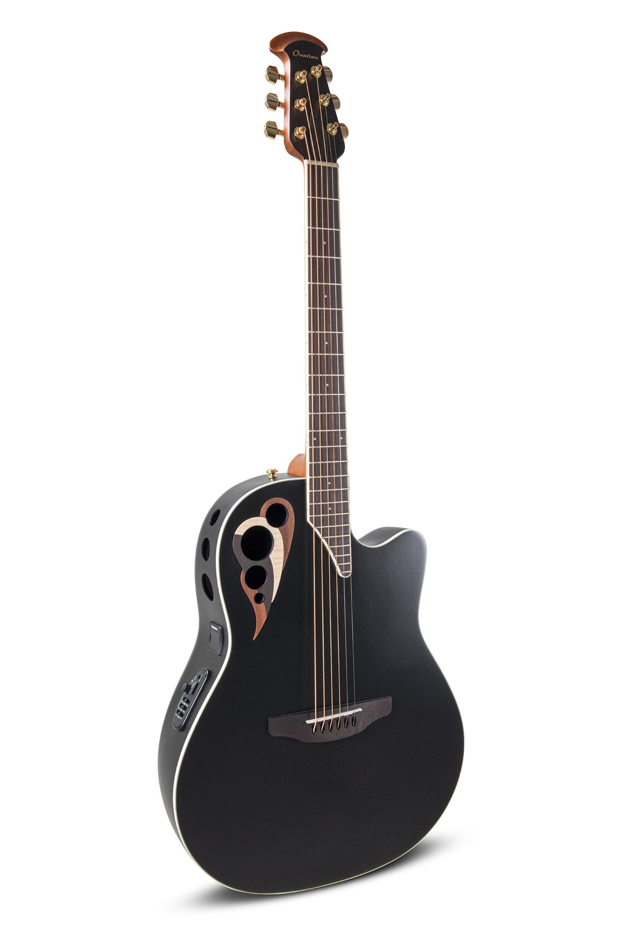 Ovation E-Acoustic Guitars Celebrity Elite Deluxe Deep Contour - Black Satin (CDX40-5-G)