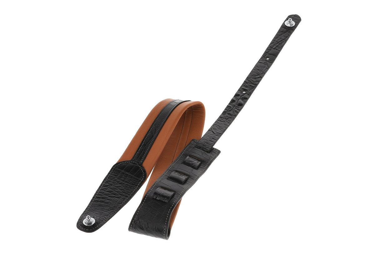 GEWA Guitars Straps Prestige 65 padded Security Locks - dry sand/black