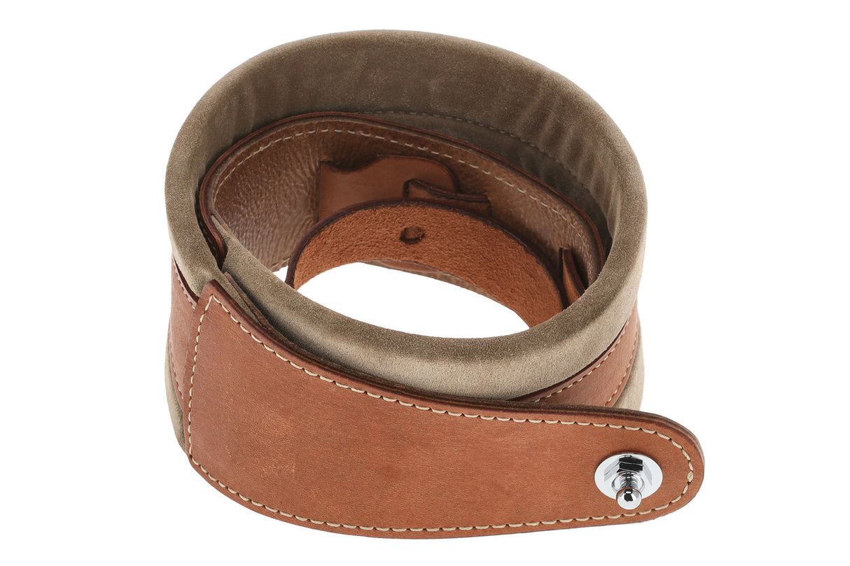 GEWA Guitars Straps Prestige 85 padded Security Locks - dry sand/brown