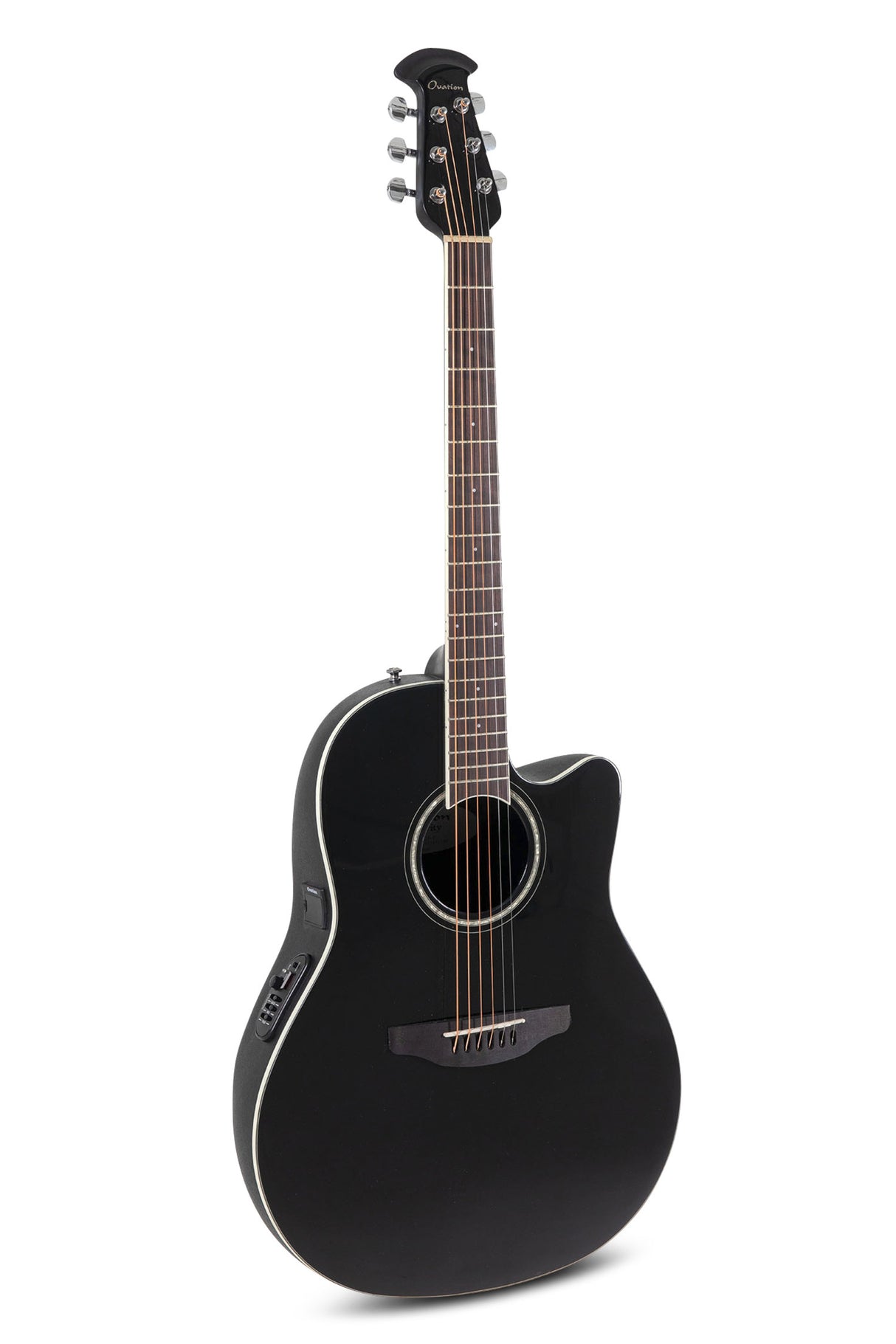 Ovation E-Acoustic Guitars Celebrity CS Standard Mid Cutaway - Black (CS24-5-G)