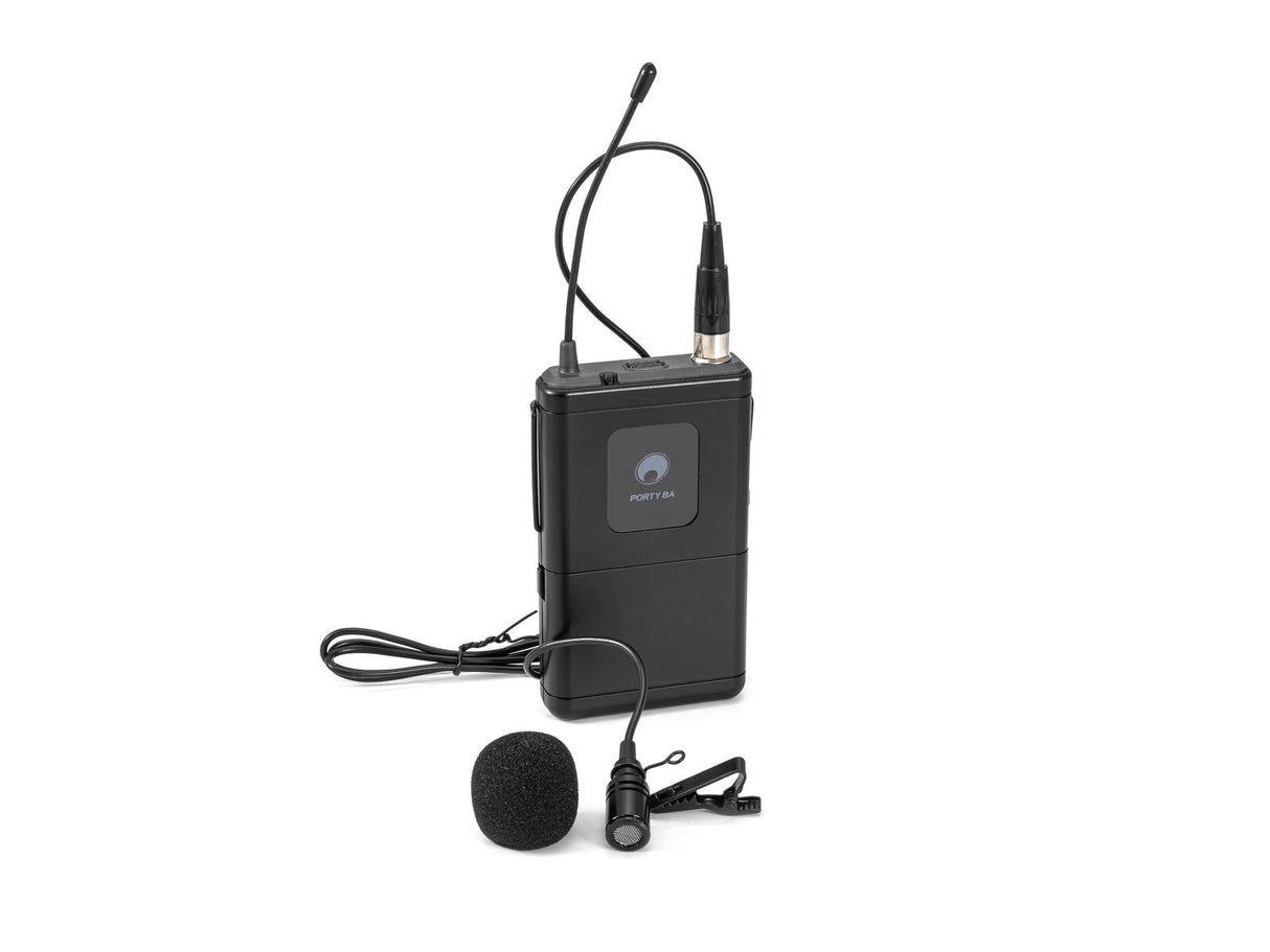 OMNITRONIC Set PORTY-8A Drahtlos-PA-System + Bodypack Transmitter incl. Lavalier Microphone + Soft Bag