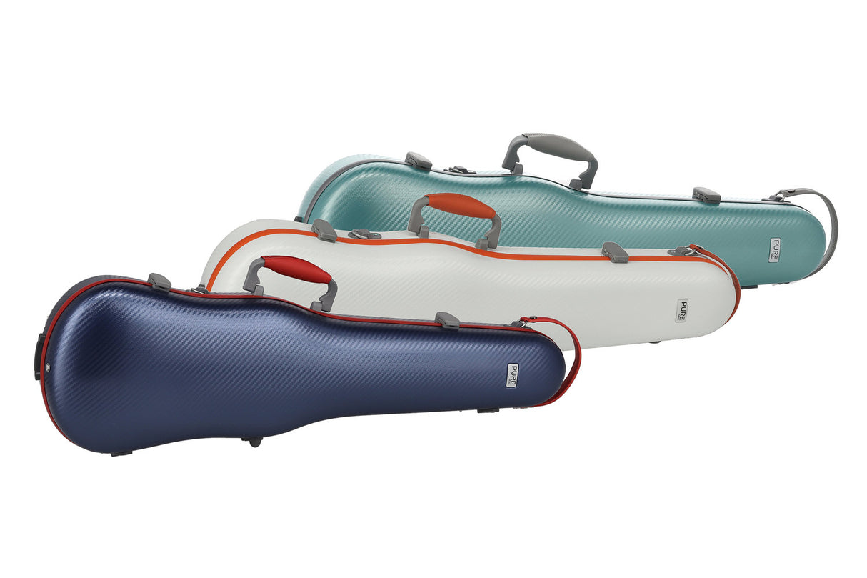 PURE GEWA Form-shaped violin cases Polycarbonate FUN - 4/4 - 1/2 (Blue / Black)