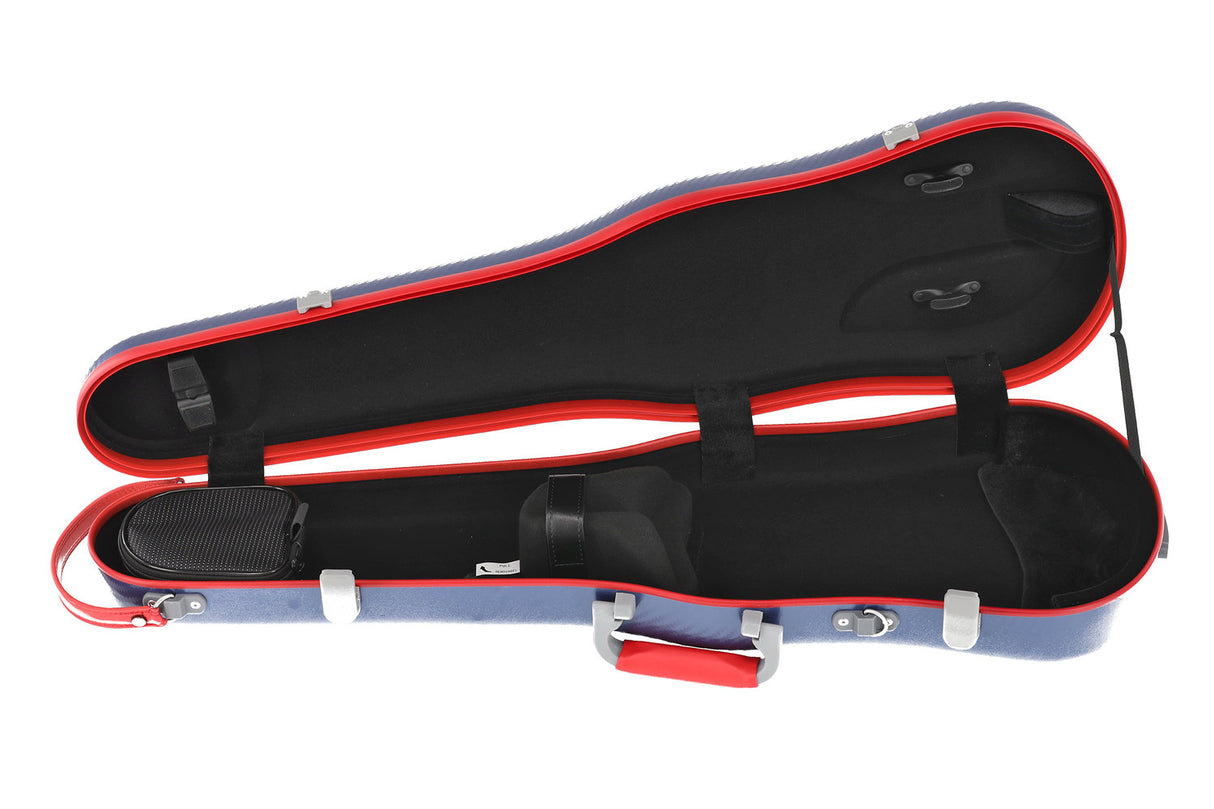 PURE GEWA Form-shaped violin cases Polycarbonate FUN - 4/4 - 1/2 (Blue / Black)