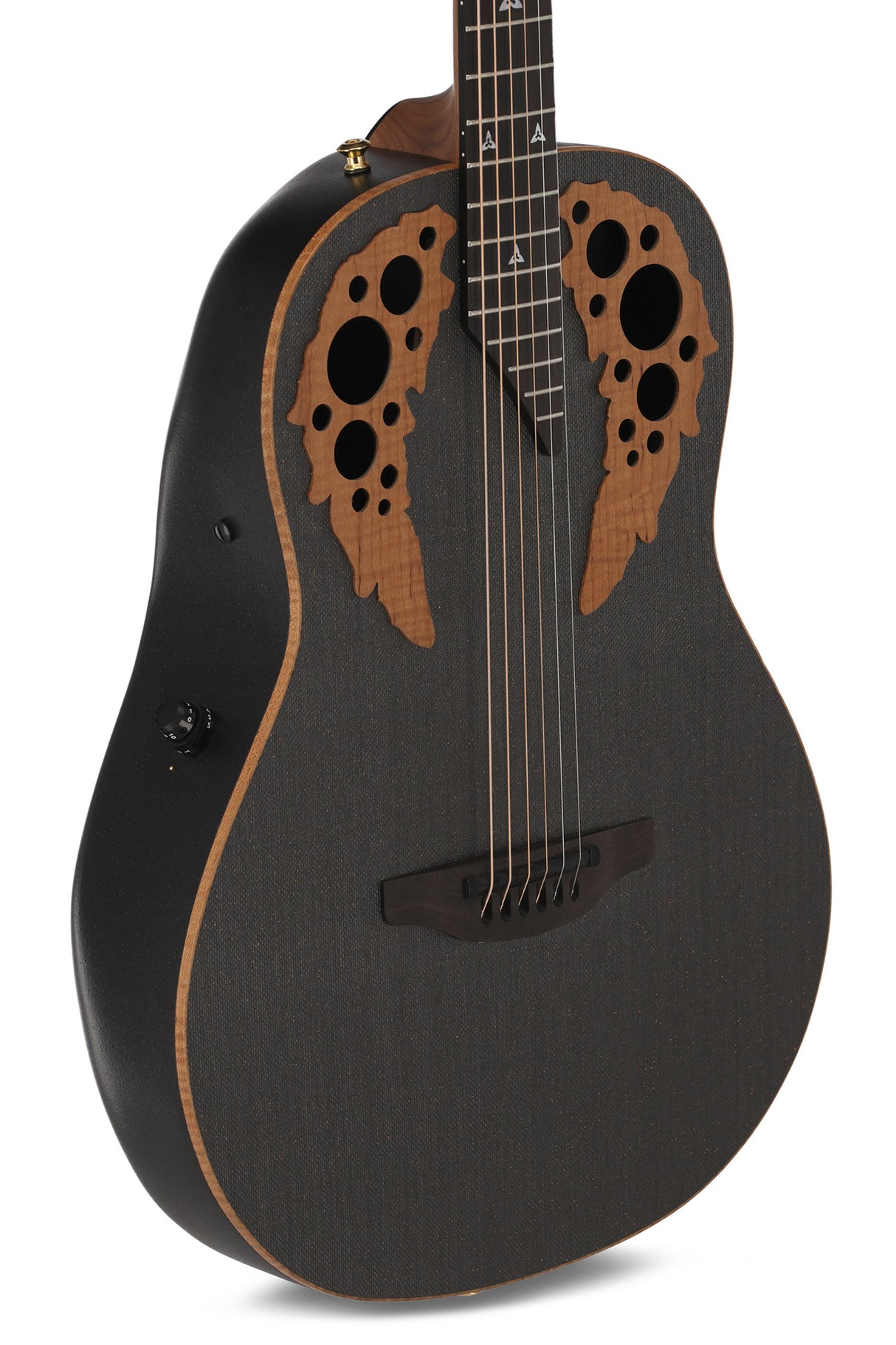 Adamas E-Acoustic Guitars ADAMAS U581T-FM Mid-Depth Non-Cutaway - Black Satin Copper Metal Flake (U581T-FM-G)