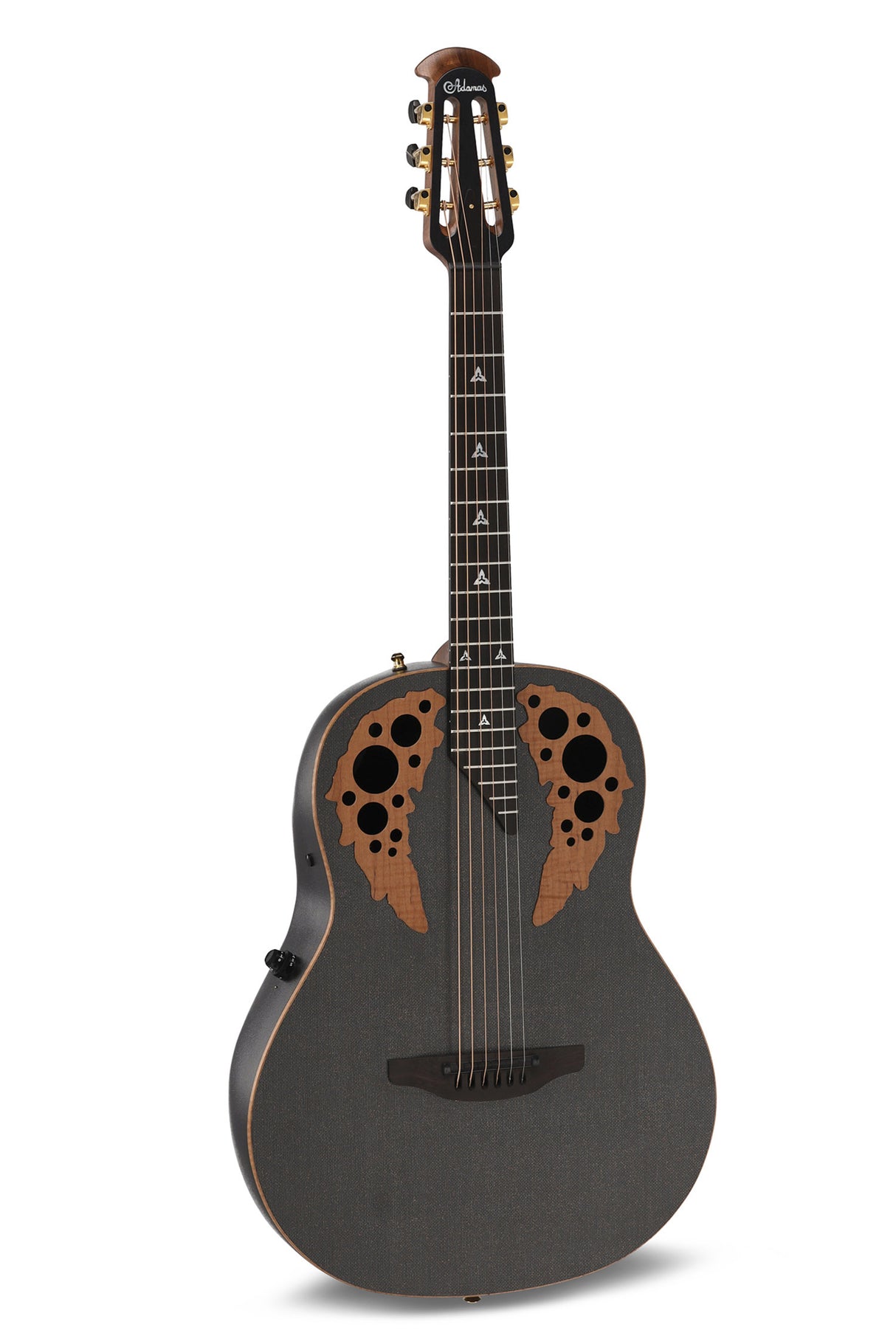 Adamas E-Acoustic Guitars ADAMAS U581T-FM Mid-Depth Non-Cutaway - Black Satin Copper Metal Flake (U581T-FM-G)