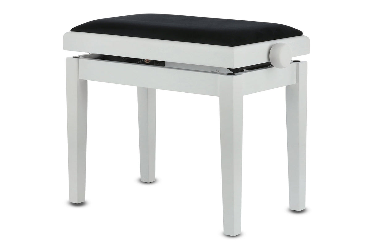GEWA Piano bench Deluxe - Matt white (Seat black)