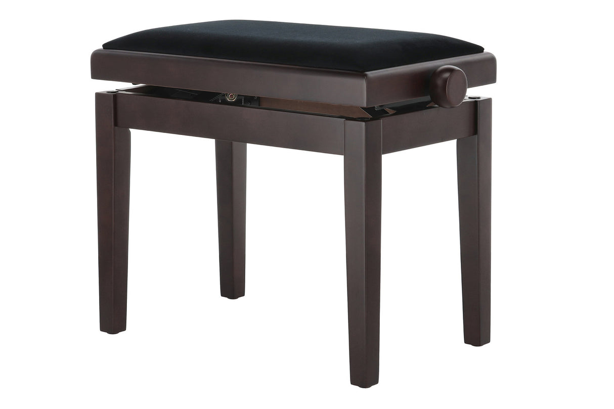 GEWA Piano bench Deluxe - Matt rosewood (Seat black)