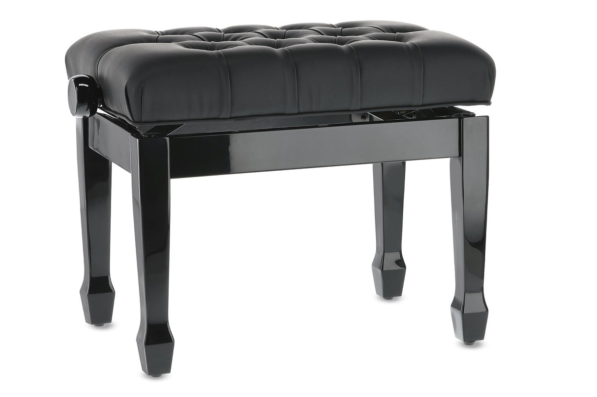 GEWA Piano bench Deluxe XL Black high gloss - Black cover