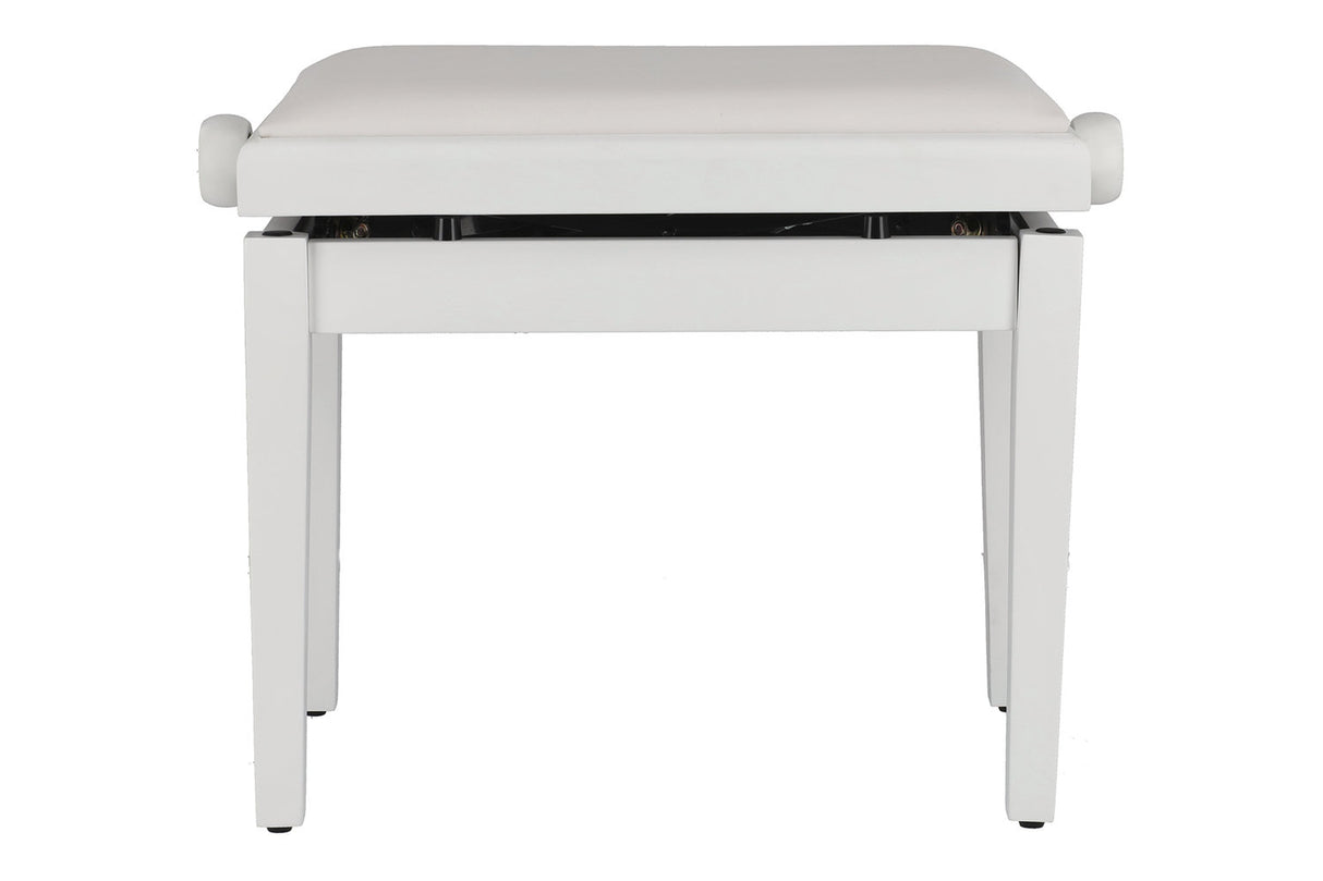 GEWA Deluxe Autolift piano bench, vinyl - White matte (White seat)