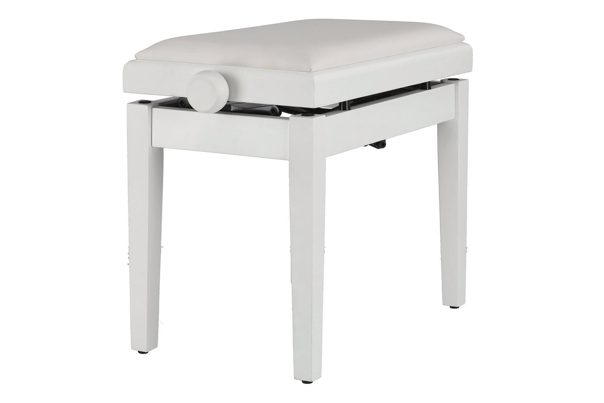 GEWA Deluxe Autolift piano bench, vinyl - White matte (White seat)