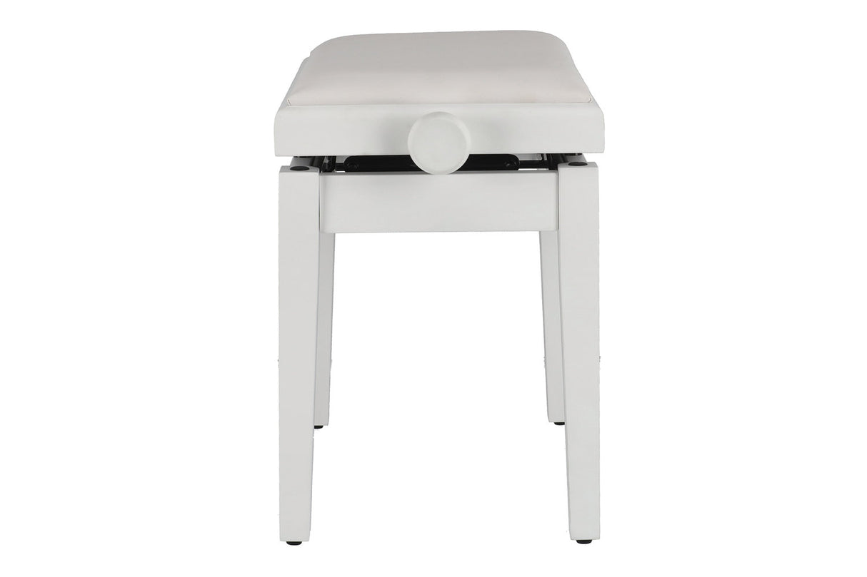 GEWA Deluxe Autolift piano bench, vinyl - White matte (White seat)