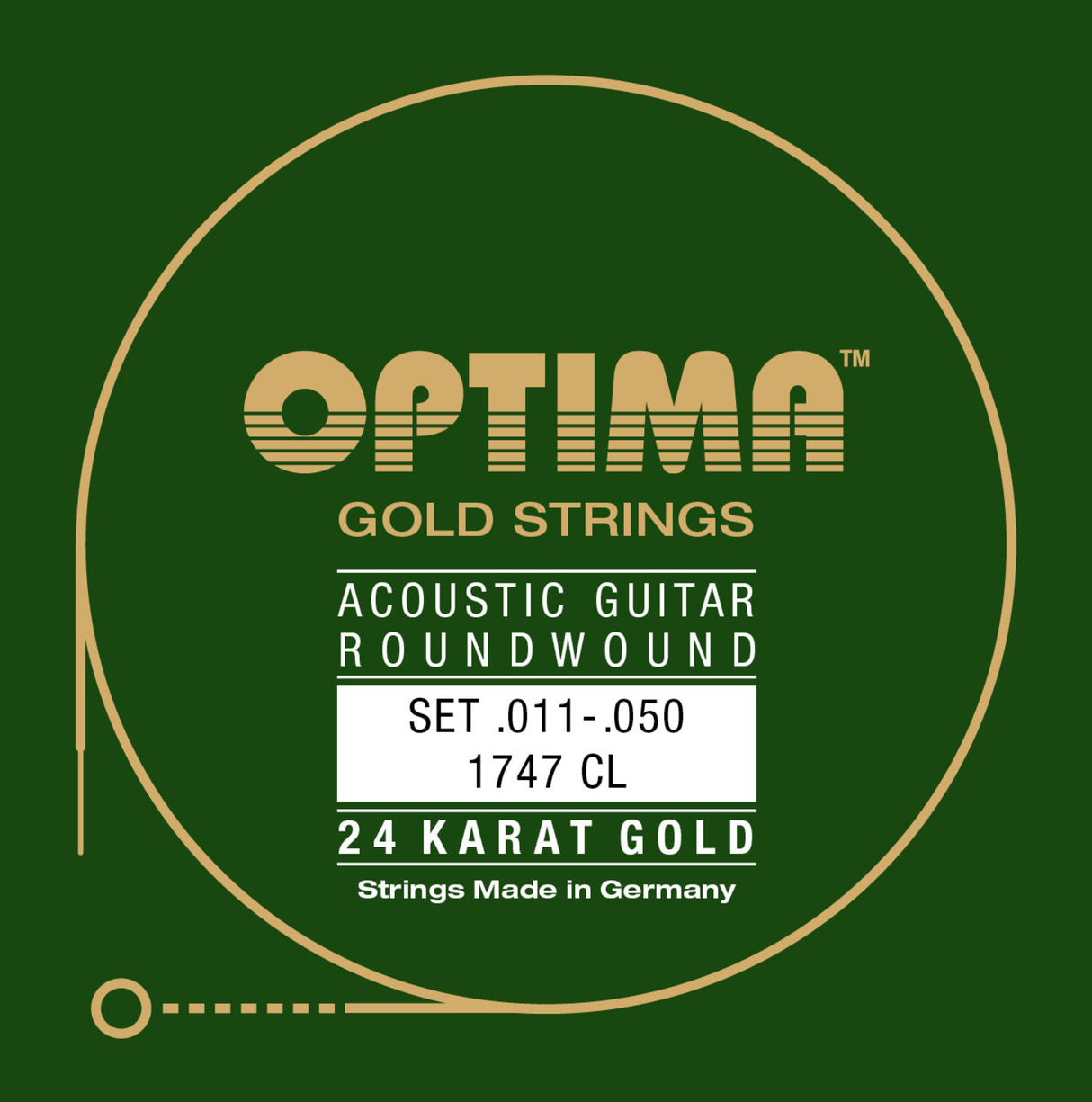 Optima Strings for Acoustic Guitars Gold strings - Set (1747CL)