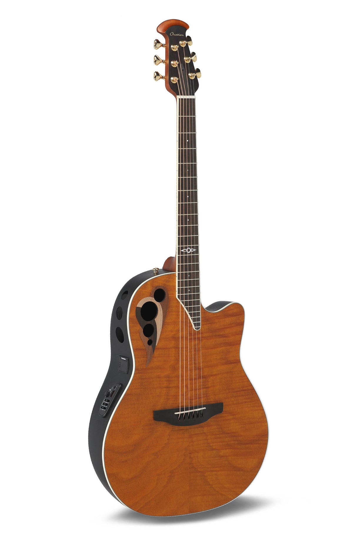 Ovation E-Acoustic Guitars Celebrity Elite Deluxe Plus Ltd 2026 Deep Contour - Amber Satin (CDX40P-FM-G)