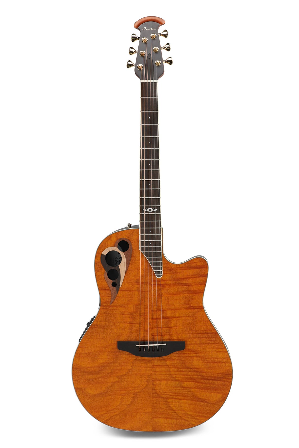Ovation E-Acoustic Guitars Celebrity Elite Deluxe Plus Ltd 2026 Deep Contour - Amber Satin (CDX40P-FM-G)
