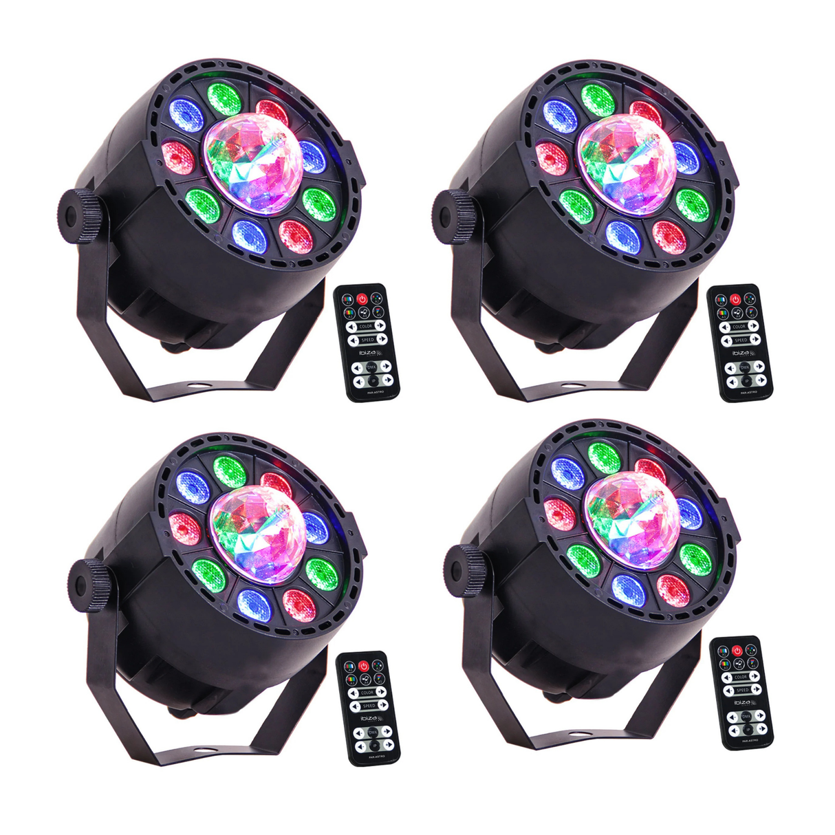 LED PAR-ASTRO 2-in-1 Disco Light 4 pcs. Bundle