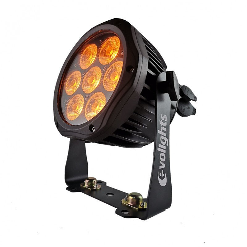 EVOLIGHTS GLACIER 7 LED PAR 7x10W RGBWA-UV IP65 Outdoor Stage Lighting